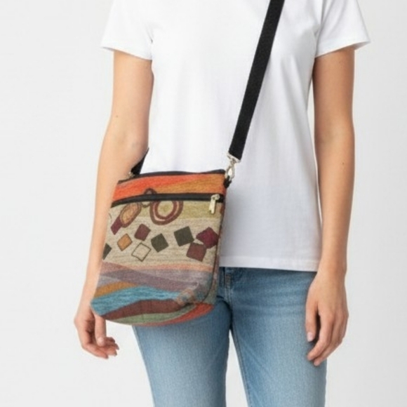 Danny K. Handbags - Danny K. Beverly Hills Tapestry Crossbody Bag - Geometric MCM - Made in USA